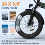 Pneus Fat Bike 20 × 3 pouces du HITWAY BK11